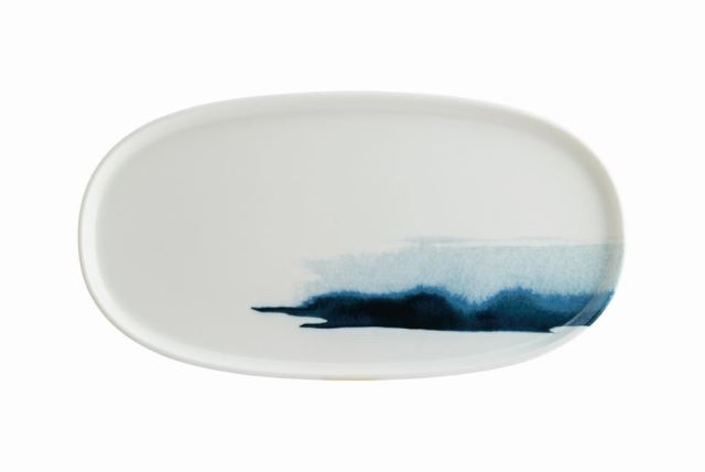 Blue Wave Porselen Hygge Oval Tabak 30 cm